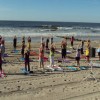 朝日を浴びながら　Yoga on the Beach