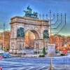 世界最大のメノーラーに灯がともる　Lighting of the World’s Largest Menorah: Brooklyn