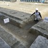 長岡京跡北に碁盤目状の区画