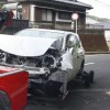 乗用車事故、2人意識不明