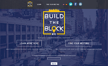 開設された専用ウェブサイト（photo: buildtheblock.nyc）