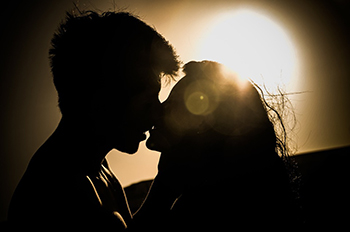 Romance Couple Sunset Romantic Kiss Love